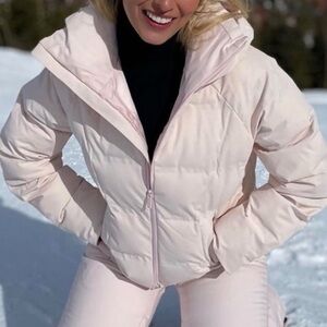Halfdays Georgie Puffer Ski Jacket in Rosé